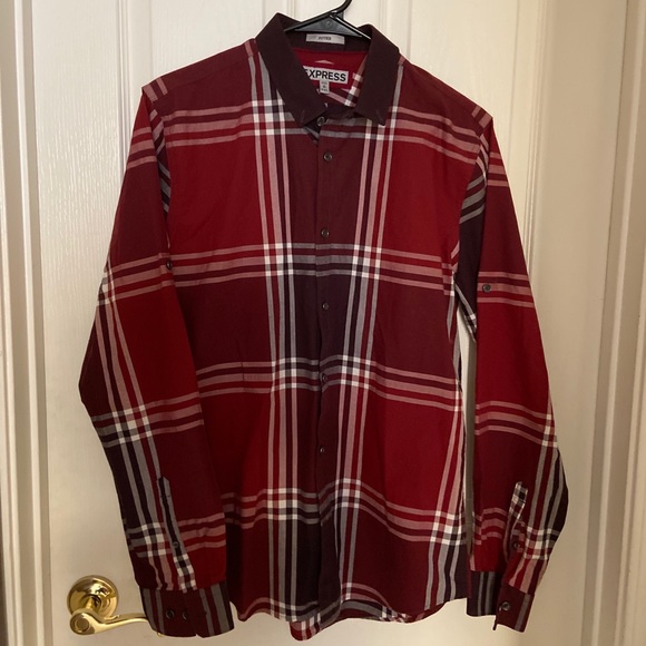 Express Other - Express red long sleeve dress shirt